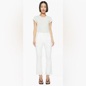 NWOT MOTHER Jeans The Lil Hustler Ankle Fray Fairest of Them All Size 26